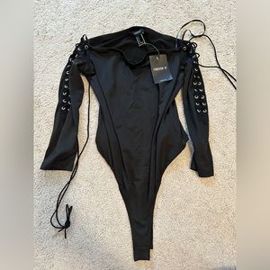 Forever 21 off the shoulder lace up body suit - NEVER WORN *